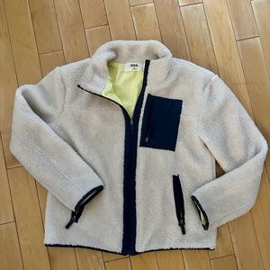 SoulCycle Cozy Shearling Tri-Tone Zip Up, Small